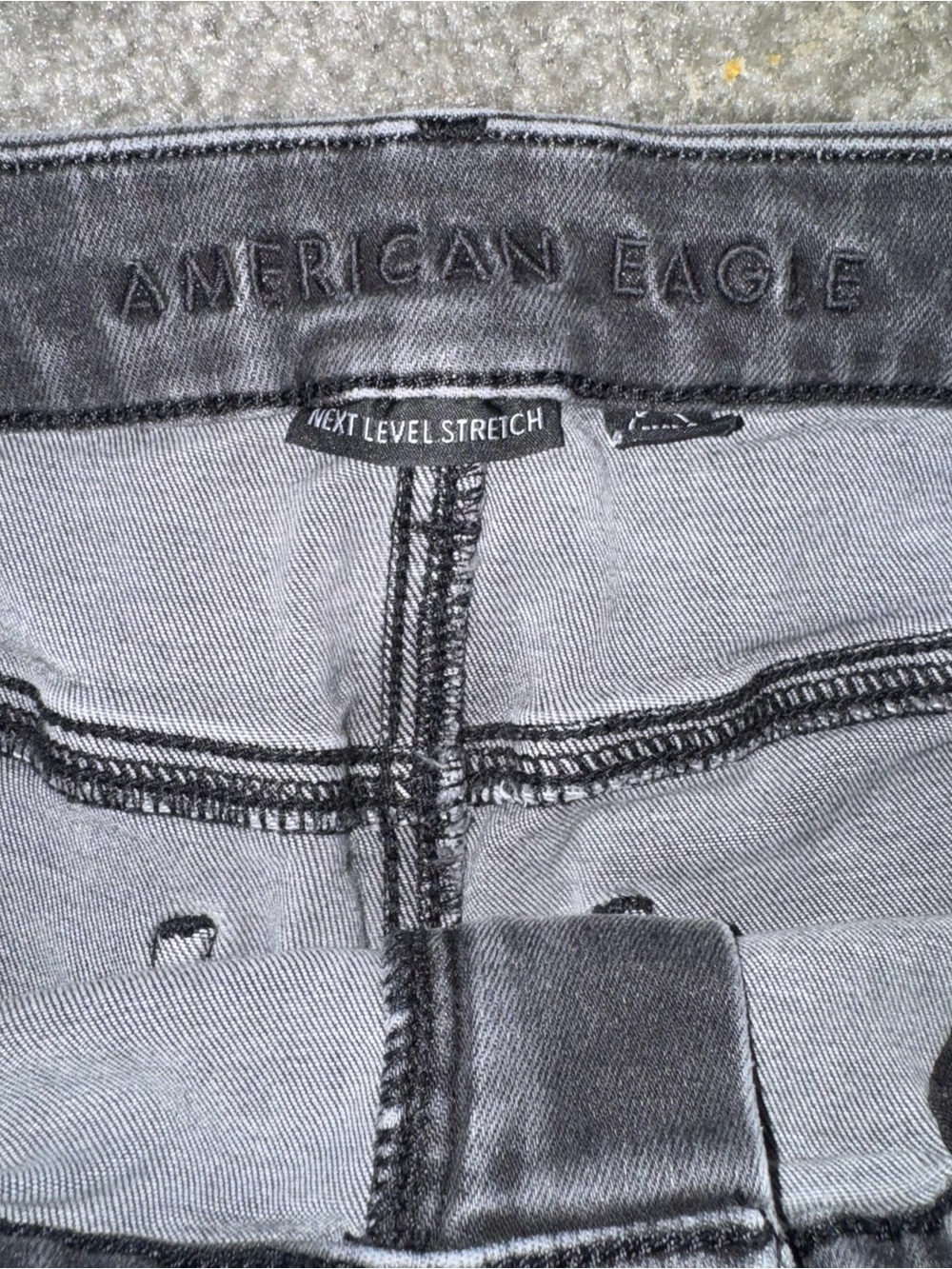 American Eagle black high-rise Flare leg jeans size 14 - Picture 4 of 12